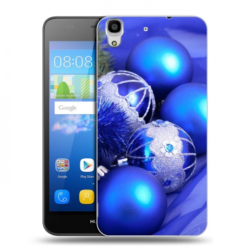 Дизайнерский пластиковый чехол для Huawei Y6 Новогодние шары