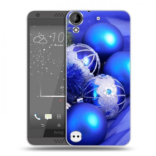 Дизайнерский пластиковый чехол для HTC Desire 530 Новогодние шары