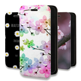 Дизайнерский горизонтальный чехол-книжка для Samsung Galaxy S20 FE Цветы