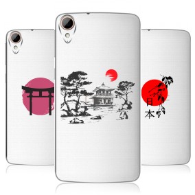 Дизайнерский пластиковый чехол для HTC Desire 828 Прозрачная япония
