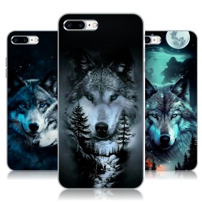 Дизайнерский силиконовый чехол для Iphone 7 Plus Волки