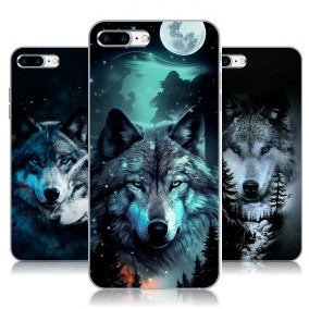 Дизайнерский силиконовый чехол для Iphone 7 Plus Волки