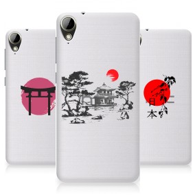 Дизайнерский силиконовый чехол для HTC Desire 10 Lifestyle Прозрачная япония
