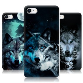 Дизайнерский силиконовый чехол для Iphone 8 Волки