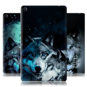 Дизайнерский силиконовый чехол для Xiaomi Mi Pad 4 Plus Волки