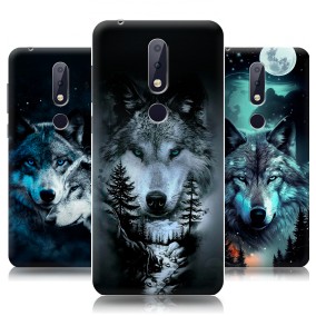Дизайнерский силиконовый чехол для Nokia 6.1 Plus Волки