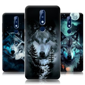 Дизайнерский силиконовый чехол для Nokia 5.1 Plus Волки