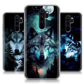 Дизайнерский силиконовый чехол для Xiaomi RedMi Note 8 Pro Волки