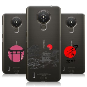 Дизайнерский силиконовый чехол для Nokia 1.4 Прозрачная япония
