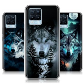Дизайнерский силиконовый чехол для Realme 8 Волки
