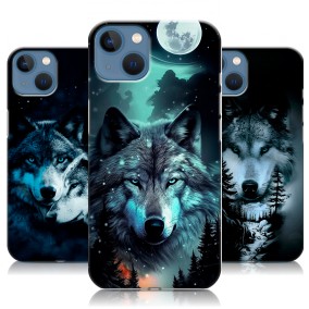 Дизайнерский силиконовый чехол для Iphone 13 Волки