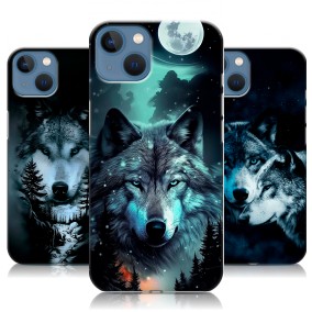Дизайнерский силиконовый чехол для Iphone 13 Волки