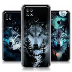 Дизайнерский силиконовый чехол для Xiaomi Poco C40 Волки