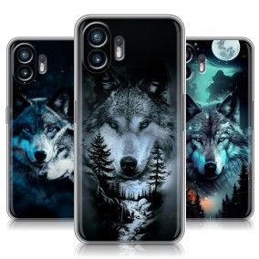 Дизайнерский силиконовый чехол для Nothing Phone (2) Волки