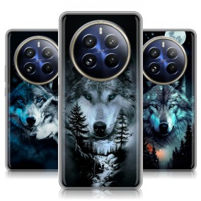 Дизайнерский силиконовый чехол для Realme 12 Pro Plus Волки