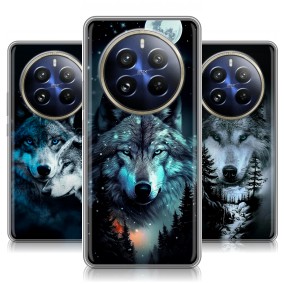 Дизайнерский силиконовый чехол для Realme 12 Pro Plus Волки