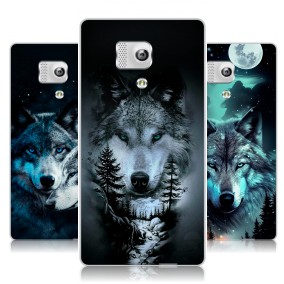 Дизайнерский силиконовый чехол для Huawei Honor 3 Волки