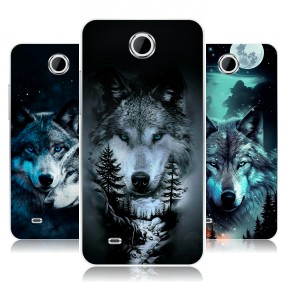 Дизайнерский силиконовый чехол для HTC Desire 300 Волки