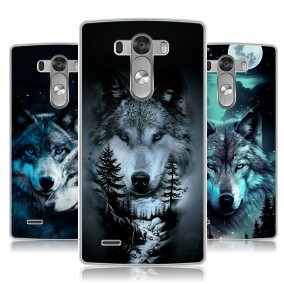 Дизайнерский силиконовый чехол для LG G3 (Dual-LTE) Волки