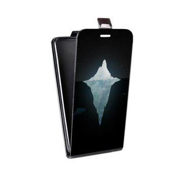 Дизайнерский вертикальный чехол-книжка для Samsung Galaxy S6 Edge Льды (на заказ)