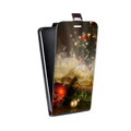 Дизайнерский вертикальный чехол-книжка для ASUS ZenFone 4 Pro Новогодние шары