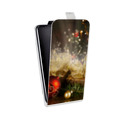 Дизайнерский вертикальный чехол-книжка для Microsoft Lumia 950 Новогодние шары