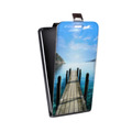 Дизайнерский вертикальный чехол-книжка для Asus ZenFone 3 Deluxe Озера