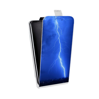 Дизайнерский вертикальный чехол-книжка для Samsung Galaxy Note 2 Молния (на заказ)