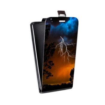 Дизайнерский вертикальный чехол-книжка для HTC U12 Plus Молния (на заказ)