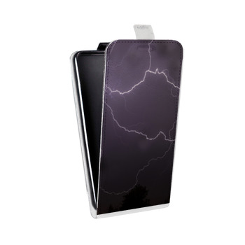 Дизайнерский вертикальный чехол-книжка для Samsung Galaxy S6 Edge Молния (на заказ)