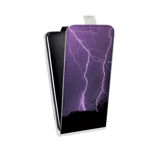 Дизайнерский вертикальный чехол-книжка для LG G7 Fit Молния