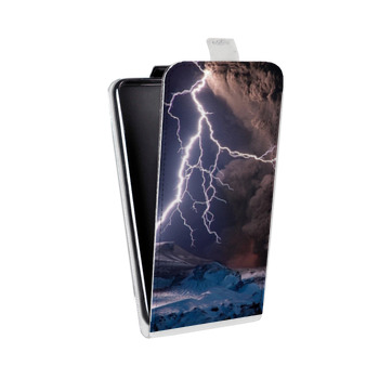 Дизайнерский вертикальный чехол-книжка для Sony Xperia E4g Молния (на заказ)