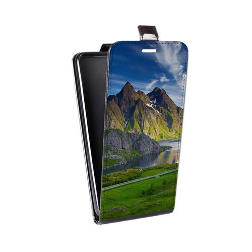 Дизайнерский вертикальный чехол-книжка для HTC Desire 200 Горы