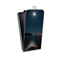 Дизайнерский вертикальный чехол-книжка для Sony Xperia go Ночь