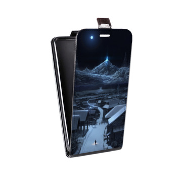Дизайнерский вертикальный чехол-книжка для Samsung Galaxy S6 Edge Ночь (на заказ)