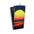 Дизайнерский вертикальный чехол-книжка для Alcatel Shine Lite Закат