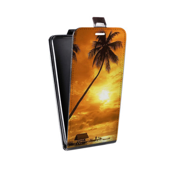 Дизайнерский вертикальный чехол-книжка для Samsung Galaxy S6 Edge Закат (на заказ)