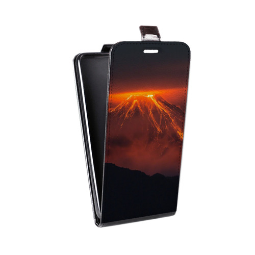 Дизайнерский вертикальный чехол-книжка для Huawei Honor 3x Вулканы