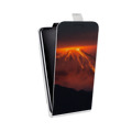 Дизайнерский вертикальный чехол-книжка для Alcatel Shine Lite Вулканы
