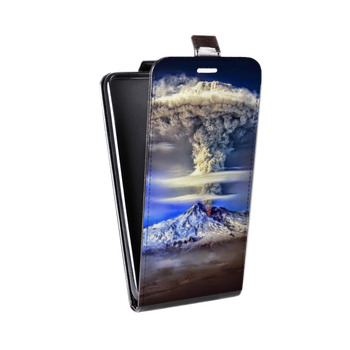 Дизайнерский вертикальный чехол-книжка для Samsung Galaxy J1 mini Prime (2016) Вулканы (на заказ)