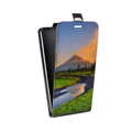 Дизайнерский вертикальный чехол-книжка для HTC One M9+ Вулканы