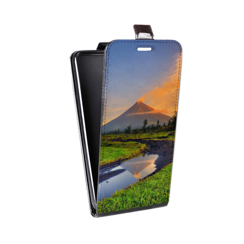 Дизайнерский вертикальный чехол-книжка для HTC Desire 530 Вулканы