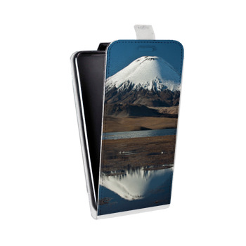 Дизайнерский вертикальный чехол-книжка для Iphone 5s Вулканы (на заказ)