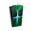 Дизайнерский вертикальный чехол-книжка для Microsoft Lumia 435 Водопады