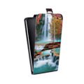 Дизайнерский вертикальный чехол-книжка для LG Optimus G2 mini Водопады