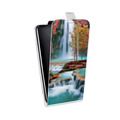 Дизайнерский вертикальный чехол-книжка для ASUS ZenFone 3 Max ZC553KL Водопады