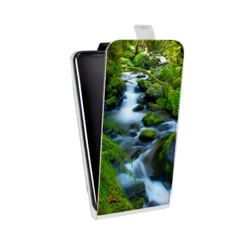 Дизайнерский вертикальный чехол-книжка для Samsung Galaxy J1 mini Prime (2016) Водопады (на заказ)