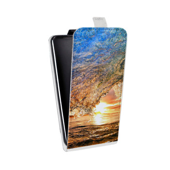 Дизайнерский вертикальный чехол-книжка для Samsung Galaxy S6 Edge Волны (на заказ)