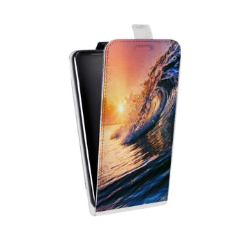 Дизайнерский вертикальный чехол-книжка для Iphone Xs Max Волны (на заказ)