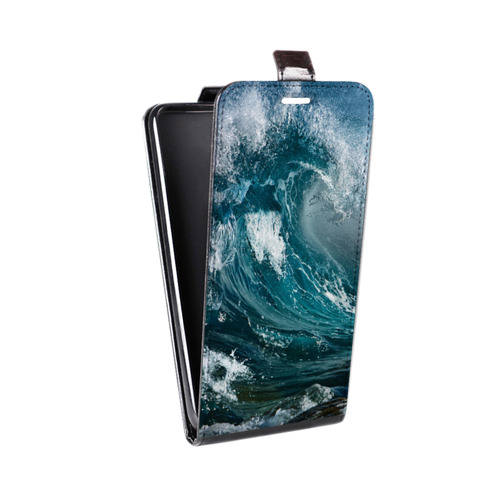 Дизайнерский вертикальный чехол-книжка для Samsung Galaxy S4 Active Волны